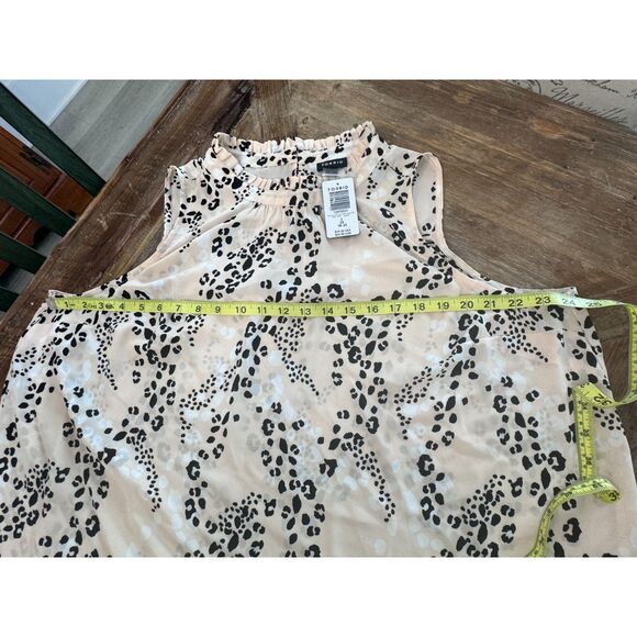 Torrid Plus Size Georgette Mock Neck Tank Leopard Pink NEW Size 2 - Picture 7 of 8